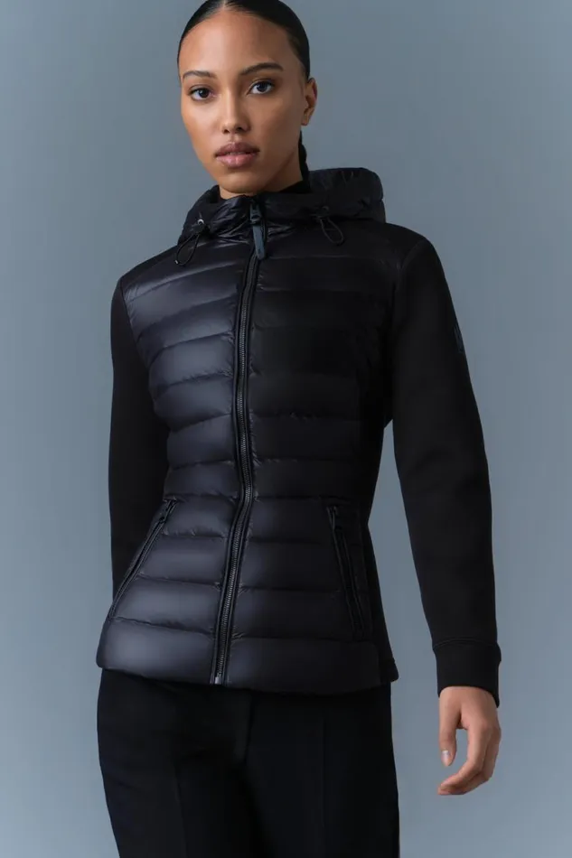 Light Jackets Women Mackage DELLAR Hybrid Jacket With Hood Cream Light Jackets Women Mackage DELLAR Hybrid Jacket With Hood Cream
