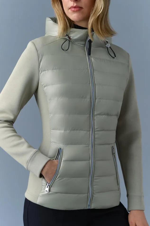 Light Jackets Women Mackage DELLAR Hybrid Jacket With Hood Cream Light Jackets Women Mackage DELLAR Hybrid Jacket With Hood Cream