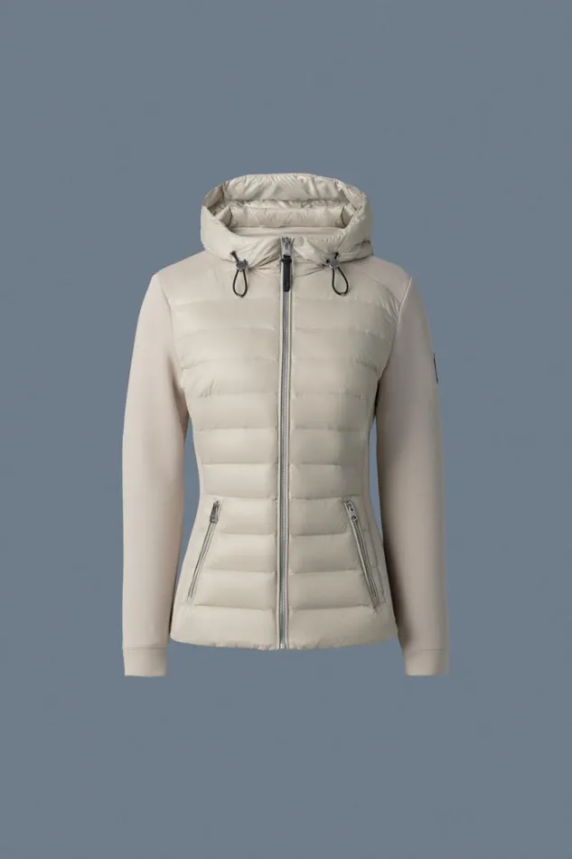 Light Jackets Women Mackage DELLAR Hybrid Jacket With Hood Cream Light Jackets Women Mackage DELLAR Hybrid Jacket With Hood Cream