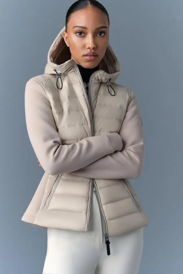 Light Jackets Women Mackage DELLAR Hybrid Jacket With Hood Cream Light Jackets Women Mackage DELLAR Hybrid Jacket With Hood Cream