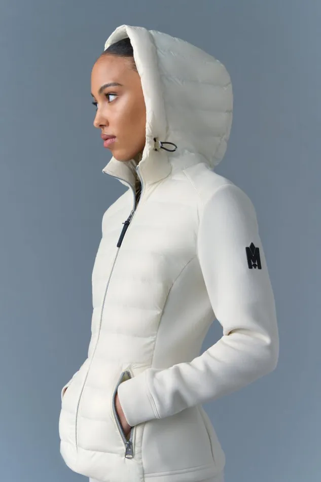 Light Jackets Women Mackage DELLAR Hybrid Jacket With Hood Cream Light Jackets Women Mackage DELLAR Hybrid Jacket With Hood Cream