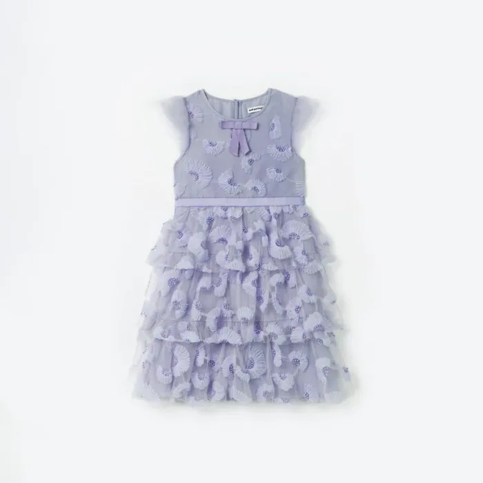 Lilac Tulle Midi Dress Women Self Portrait Flower Girl