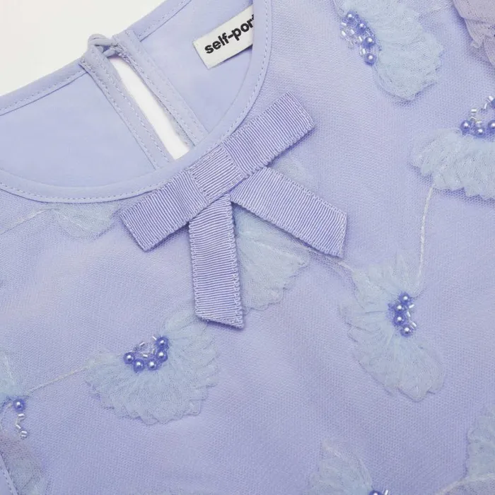 Lilac Tulle Midi Dress Women Self Portrait Flower Girl