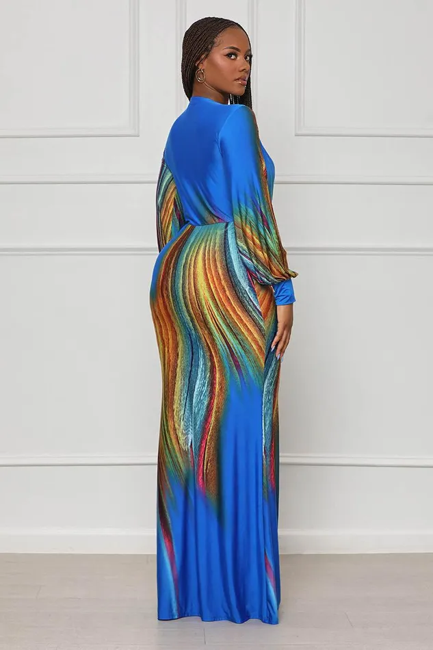 Lilly039s Kloset Dresses Women Galaxy Of The Night Maxi Dress Blue MultiFINAL SALE