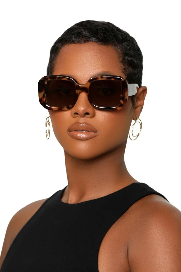Lilly039s Kloset Eyewear Women Luxe Lens Square Shades Tortoise