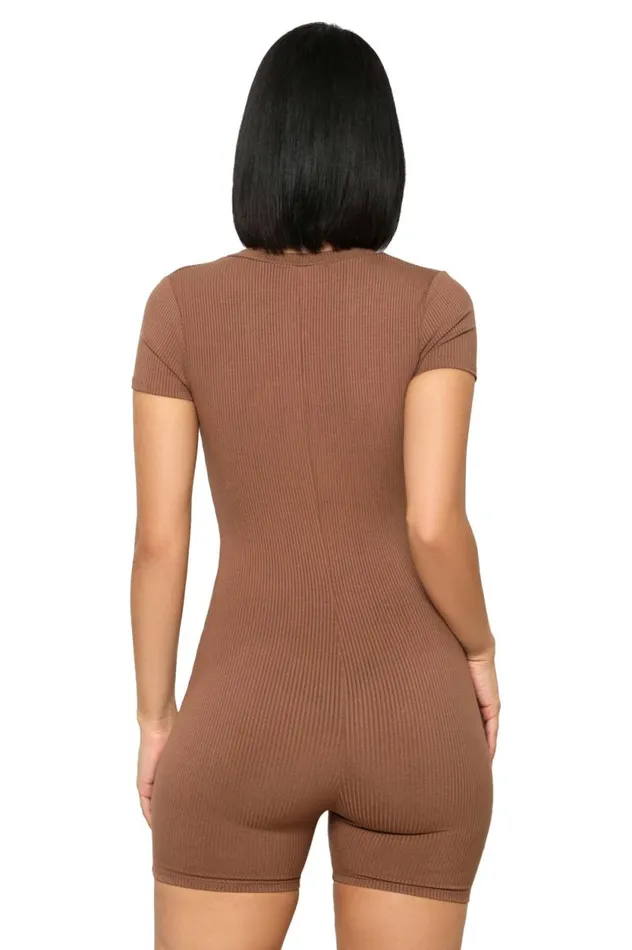 Lilly039s Kloset Jumpsuits and Rompers Women Everyday Contour Romper Mocha