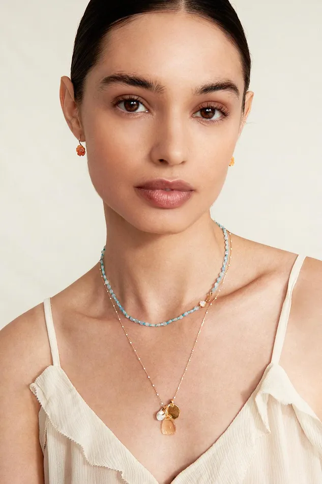 Lily Necklace Aquamarine Mix Women Chan Luu Necklaces