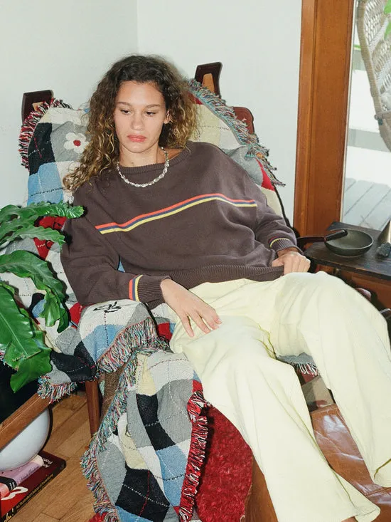 Lisa Says Gah 8220I Can8217t Believe it8217s Not Vintage8221 Crewneck Athletic Stripe Women Sweaters
