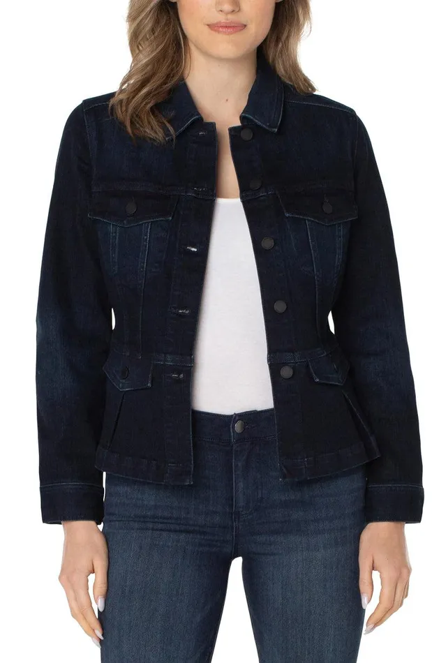 Liverpool Los Angeles PEPLUM DENIM JACKET Lucien Women JEAN JACKETS