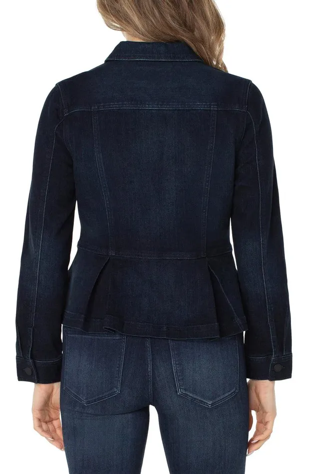 Liverpool Los Angeles PEPLUM DENIM JACKET Lucien Women JEAN JACKETS