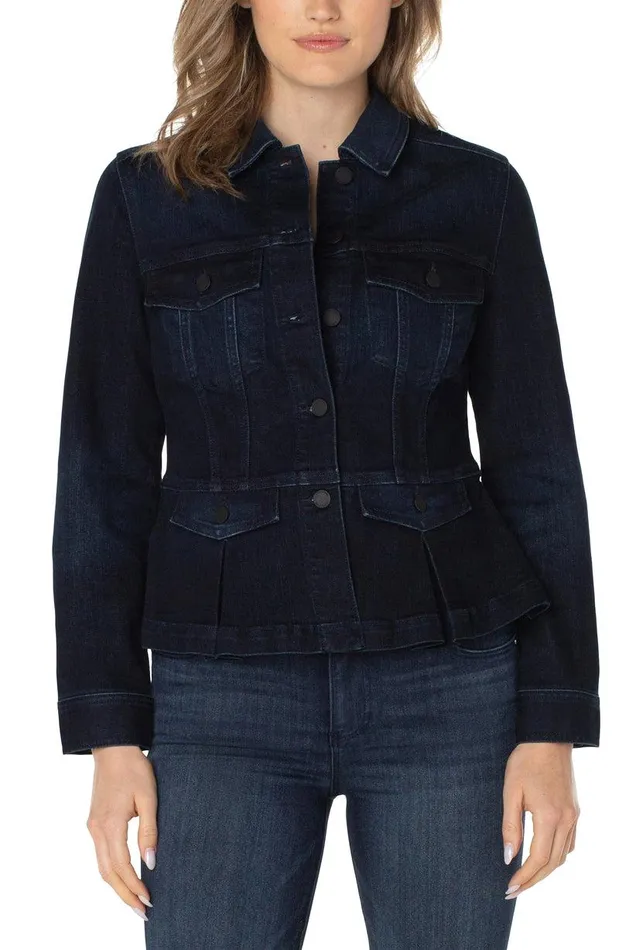 Liverpool Los Angeles PEPLUM DENIM JACKET Lucien Women JEAN JACKETS