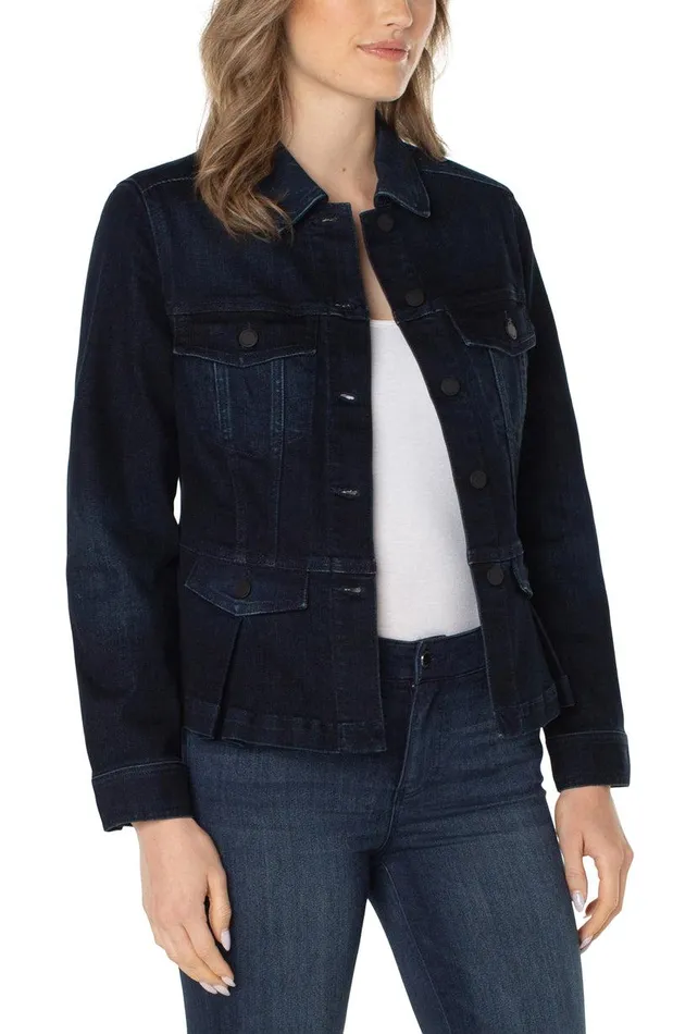 Liverpool Los Angeles PEPLUM DENIM JACKET Lucien Women JEAN JACKETS