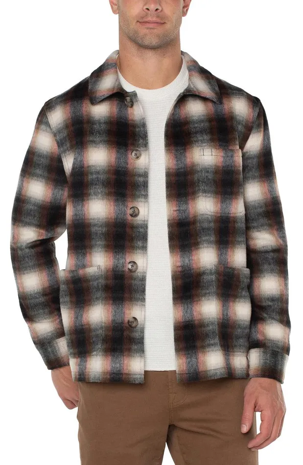 Liverpool Los Angeles SHIRT JACKET Cream Rust Multi Men OVERSHIRTS