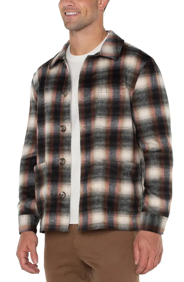 Liverpool Los Angeles SHIRT JACKET Cream Rust Multi Men OVERSHIRTS