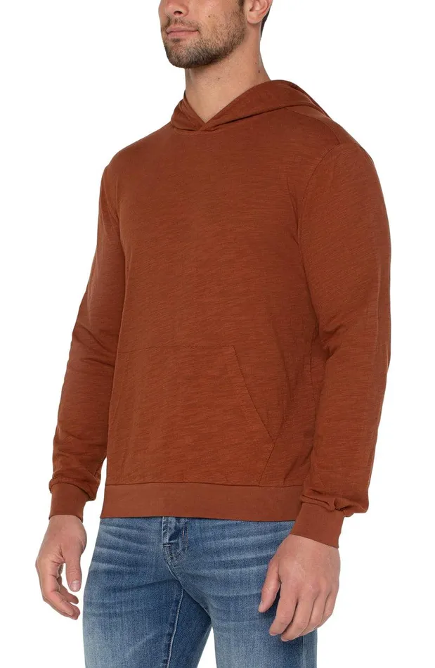 Liverpool Los Angeles SLUB KNIT HOODIE Caramel Men SLUB HOODIES