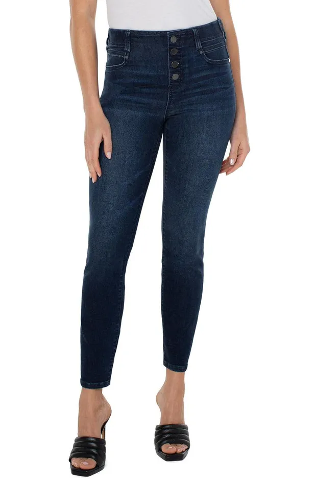 Liverpool Los Angeles THE GIA GLIDER ANKLE WITH FAUX BUTTON FLY Cornell Women SKINNY