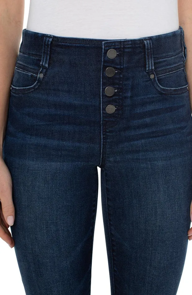 Liverpool Los Angeles THE GIA GLIDER ANKLE WITH FAUX BUTTON FLY Cornell Women SKINNY