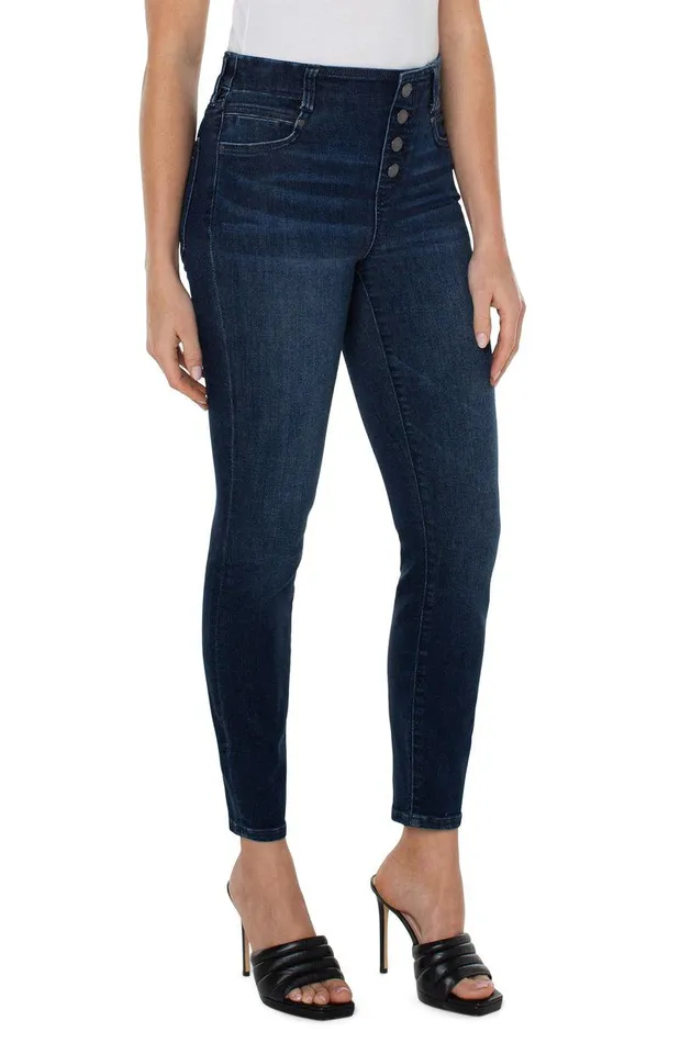 Liverpool Los Angeles THE GIA GLIDER ANKLE WITH FAUX BUTTON FLY Cornell Women SKINNY