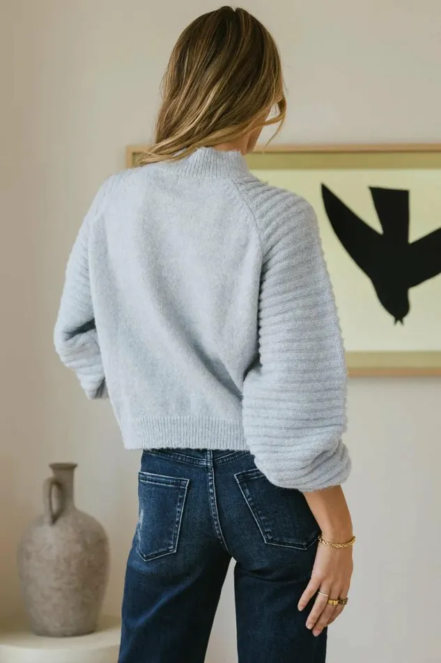 Lloyd Cozy Sweater In Blue Blue Women Bohme Tops