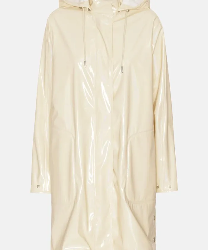 Long Raincoat 8211 Bleached Sand Rainwear Ilse Jacobsen Raincoats