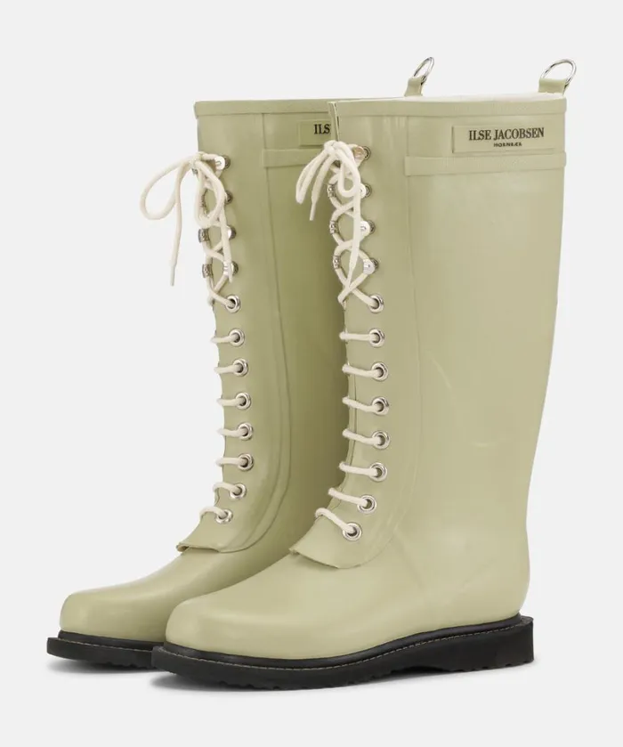 Long Rubber Boots 8211 Olive Grass Rainboots Ilse Jacobsen Rainboots Long