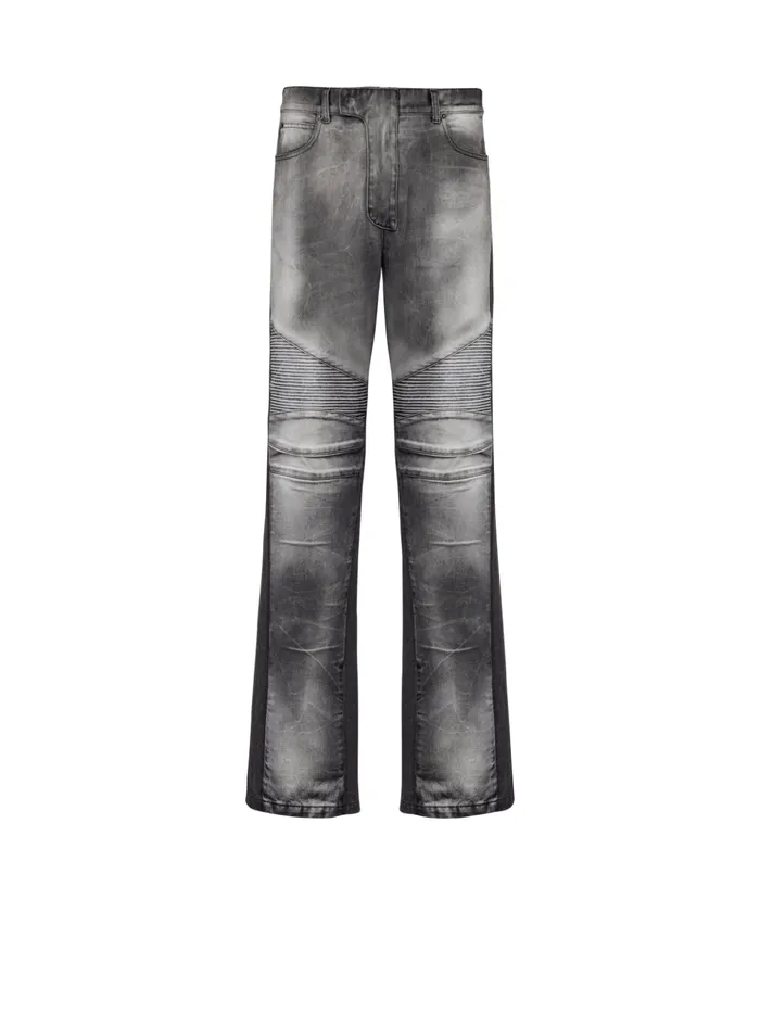 Loosefit Denim Biker Jeans Black Men Balmain Denim
