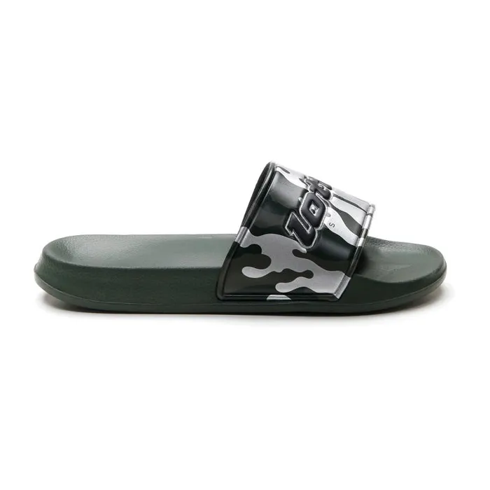 Lotto Sport FlipFlops And Slippers Man OCEANIA CAMO SLIDE Thyme Dk Greendeep Lichengravity Titan