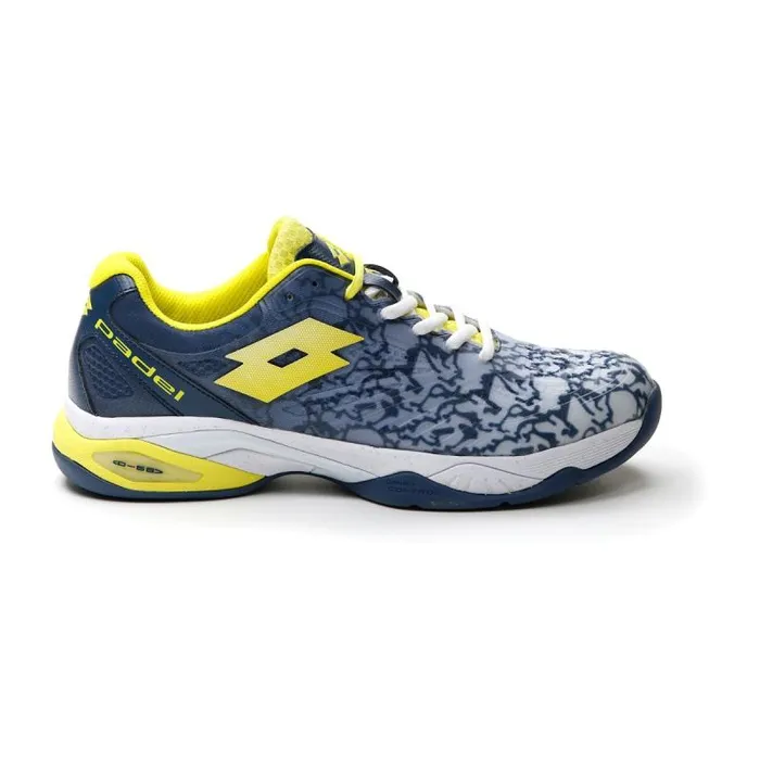 Lotto Sport Padel ManWoman SUPERRAPIDA 200 III All Whiteacid Yellowdark Denim