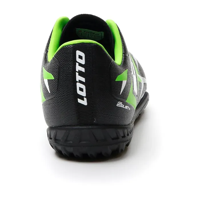 Lotto Sport Shoes ManWomanKids SOLISTA 700 VI TF JR All Blackall Whitespring Green