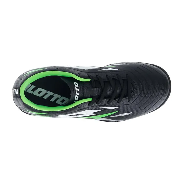 Lotto Sport Shoes ManWomanKids SOLISTA 700 VI TF JR All Blackall Whitespring Green