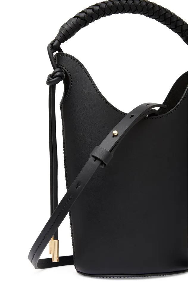 Louise Leather Bucket Bag Black Women Aje Handbags 038 Wallets