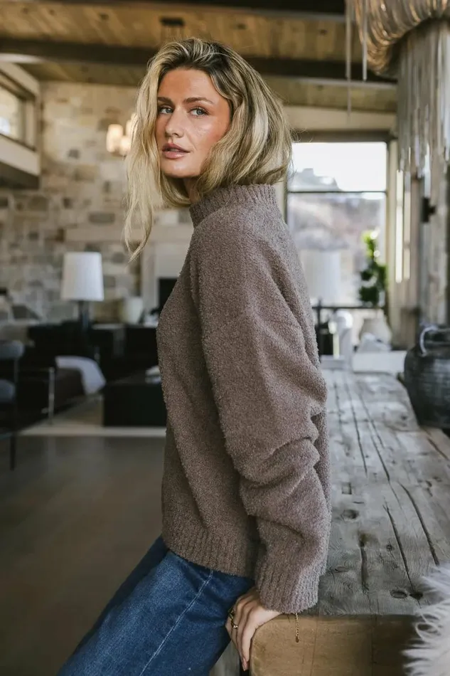 Madilyn Cozy Sweater In Brown Brown Women Bohme Tops