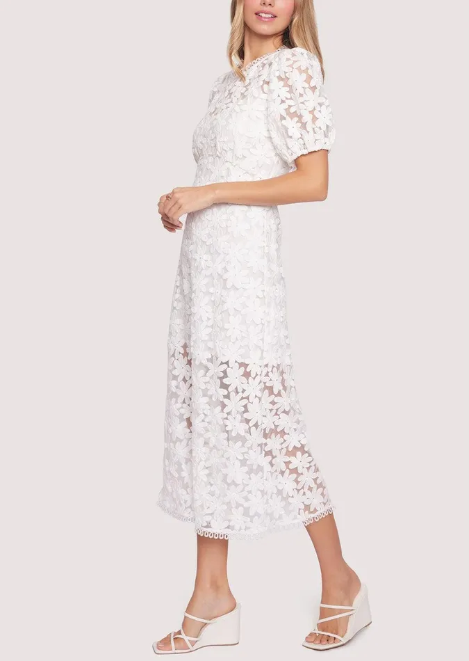 Madonna Lily Midi Dress White Women Lost Wander Dresses