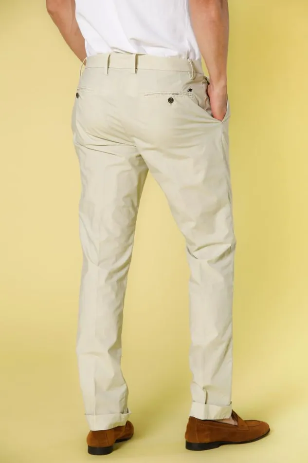 Man Genova Style Chino Pants In Parachute Canvas Tencel And Cotton Regular Mason039s Pants