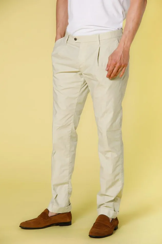 Man Genova Style Chino Pants In Parachute Canvas Tencel And Cotton Regular Mason039s Pants