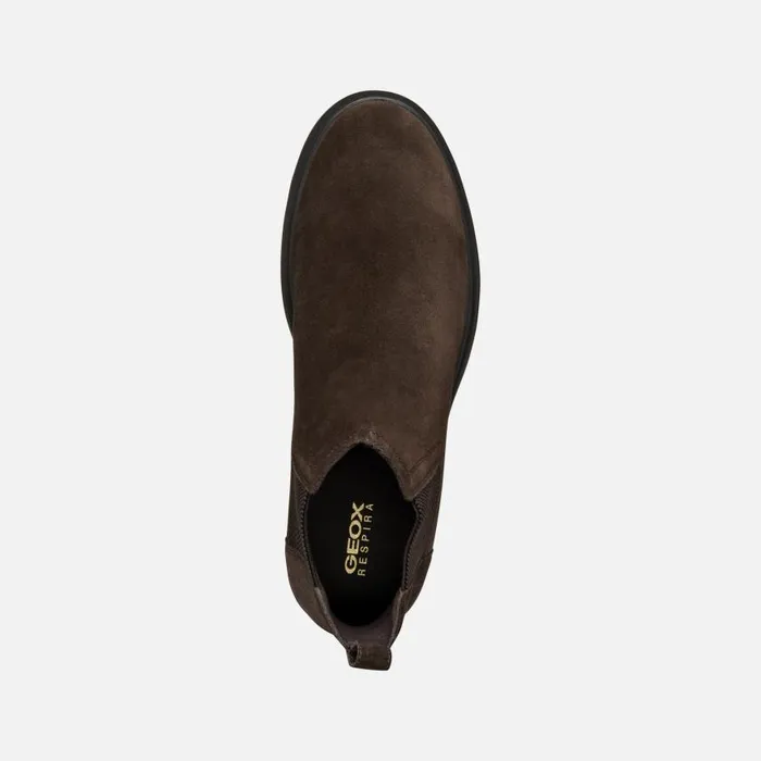 Man Geox Ankle Boots SPHERICA EC1 MAN Dark Brown Chelsea Boots Dark Brown