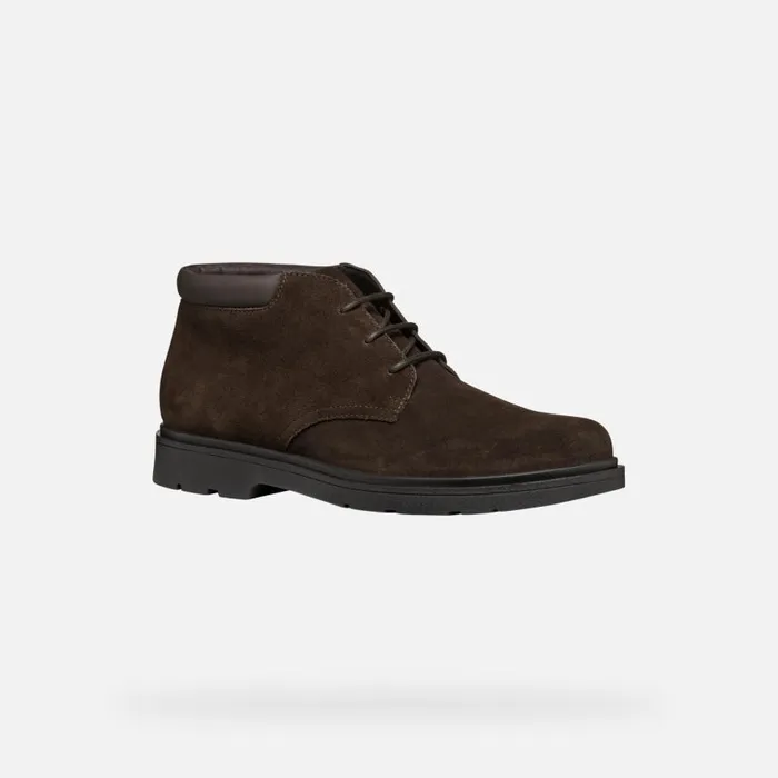 Man Geox Ankle Boots SPHERICA EC1 MAN Dark Brown Mid Calf Boots Dark Brown