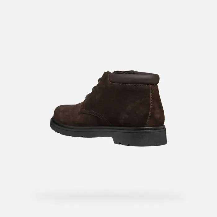 Man Geox Ankle Boots SPHERICA EC1 MAN Dark Brown Mid Calf Boots Dark Brown