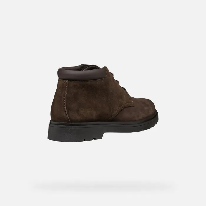 Man Geox Ankle Boots SPHERICA EC1 MAN Dark Brown Mid Calf Boots Dark Brown