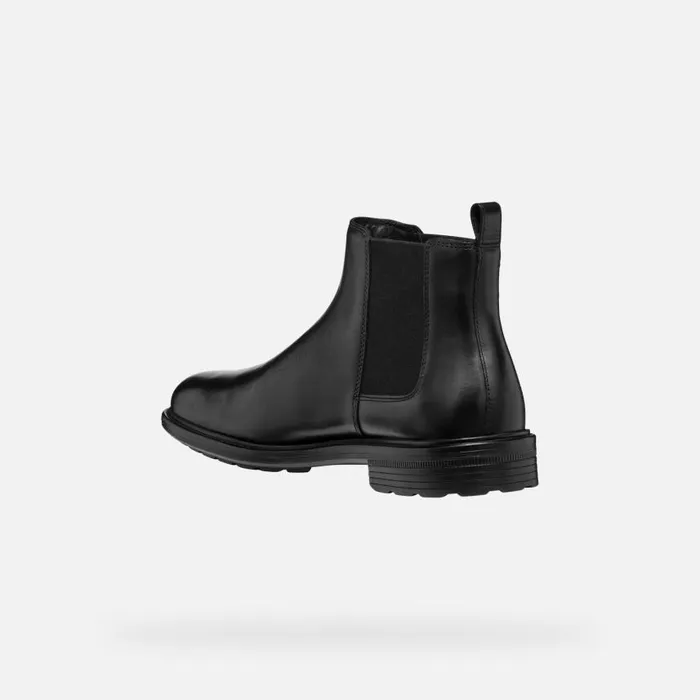 Man Geox Ankle Boots WALK PLEASURE MAN Black Chelsea Boots Black