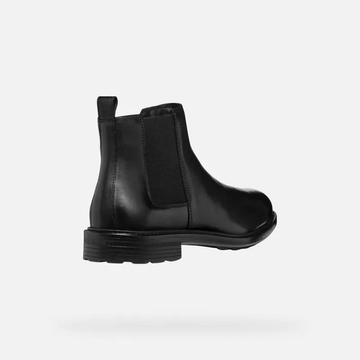 Man Geox Ankle Boots WALK PLEASURE MAN Black Chelsea Boots Black
