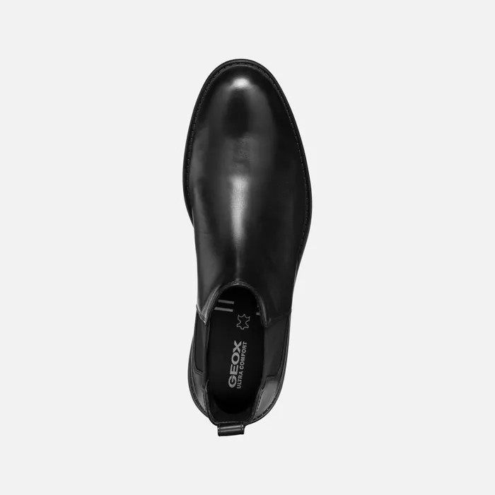 Man Geox Ankle Boots WALK PLEASURE MAN Black Chelsea Boots Black