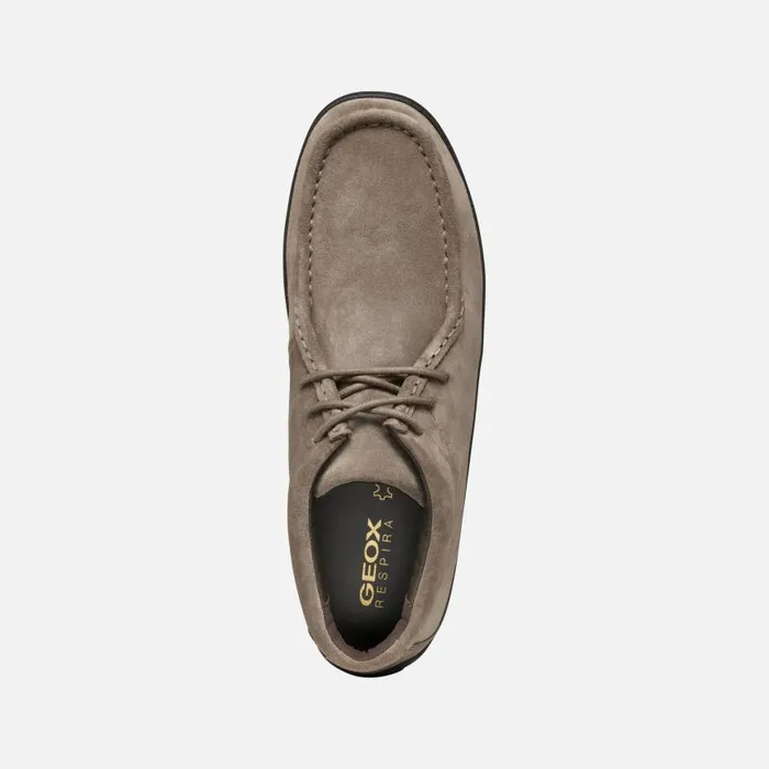 Man Geox Casual Shoes SPHERICA EC14 MAN Dove Grey Suede Loafers Dove Grey