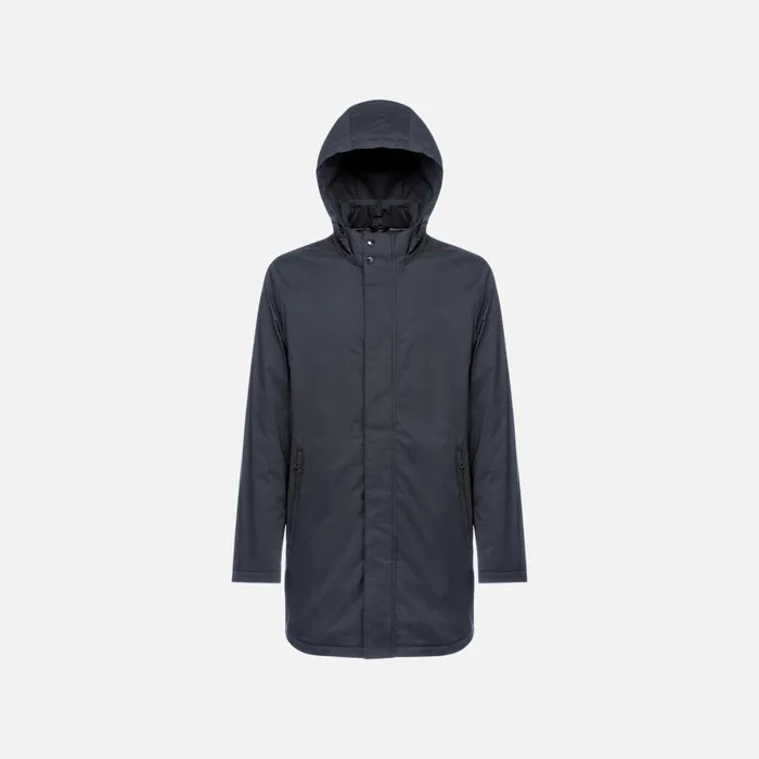 Man Geox Down Jackets AURELIO MAN Sky Captain Fulllength Quilted Coat Sky Captain