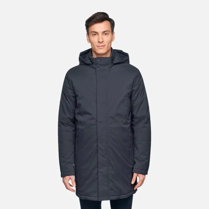 Man Geox Down Jackets AURELIO MAN Sky Captain Fulllength Quilted Coat Sky Captain