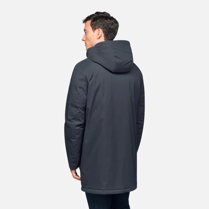 Man Geox Down Jackets AURELIO MAN Sky Captain Fulllength Quilted Coat Sky Captain