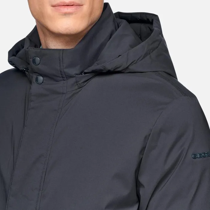 Man Geox Down Jackets AURELIO MAN Sky Captain Fulllength Quilted Coat Sky Captain