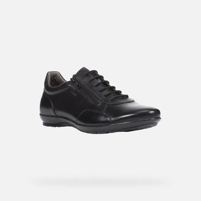 Man Geox Formal Shoes SYMBOL Men039s Black Leather Shoes SS Black