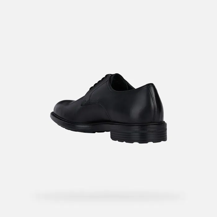 Man Geox Formal Shoes WALK PLEASURE Men039s Black Leather Shoes SS Black