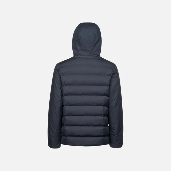 Man Geox Jackets SILE MAN Sky Captain Short Down Jacket Sky Captain